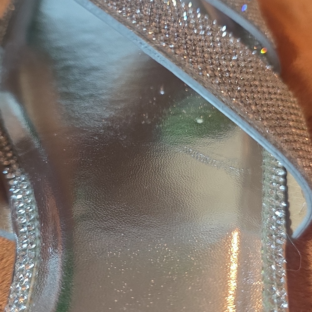 BERNESSSilver STUDDED  Slide Sandals - Picture 10 of 10